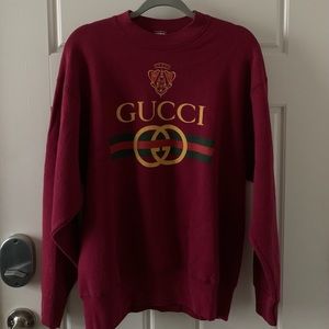Fake Gucci thrifted sweatshirt